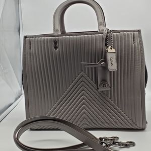 Coach 1941 Quilted Rivets Heather Grey Rogue